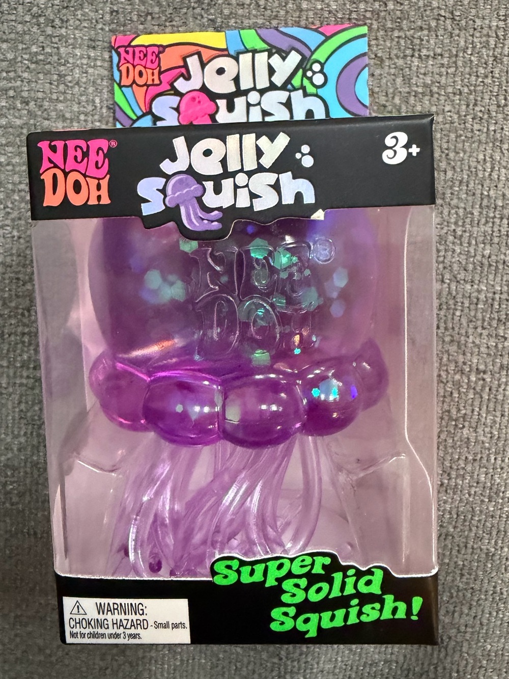 NeeDoh Jelly Squish Purple Super Solid Squish Toy